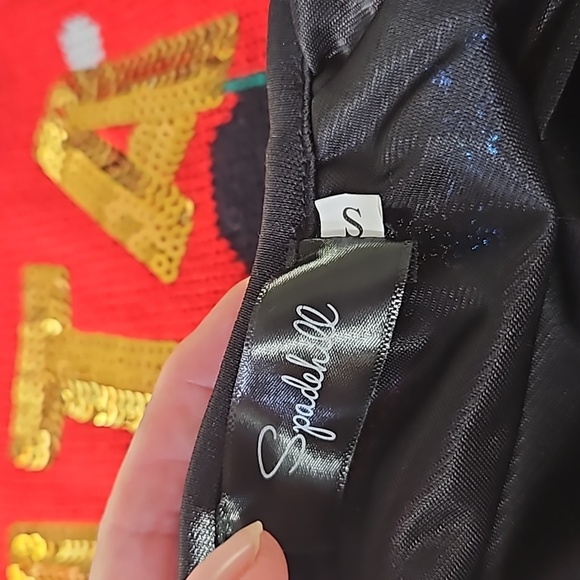 Spadehill Mermaid Green Sequined Top Size S - Picture 10 of 10